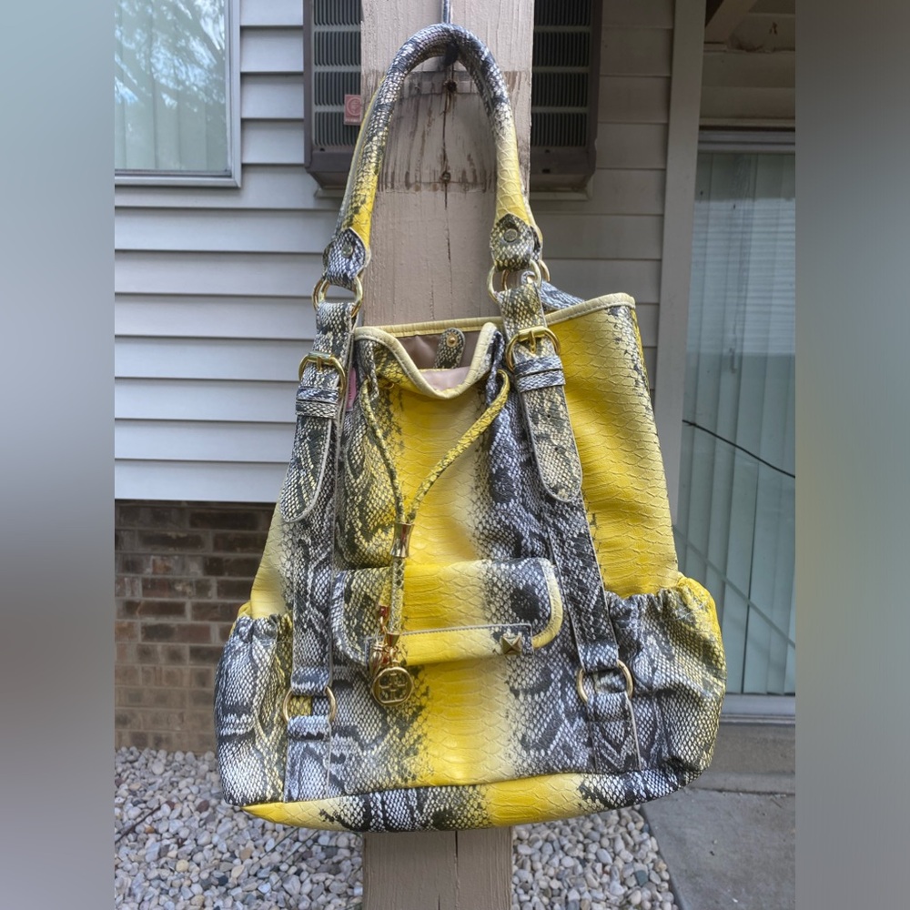 Imani Global Chic Yellow Snake Skin Print Large